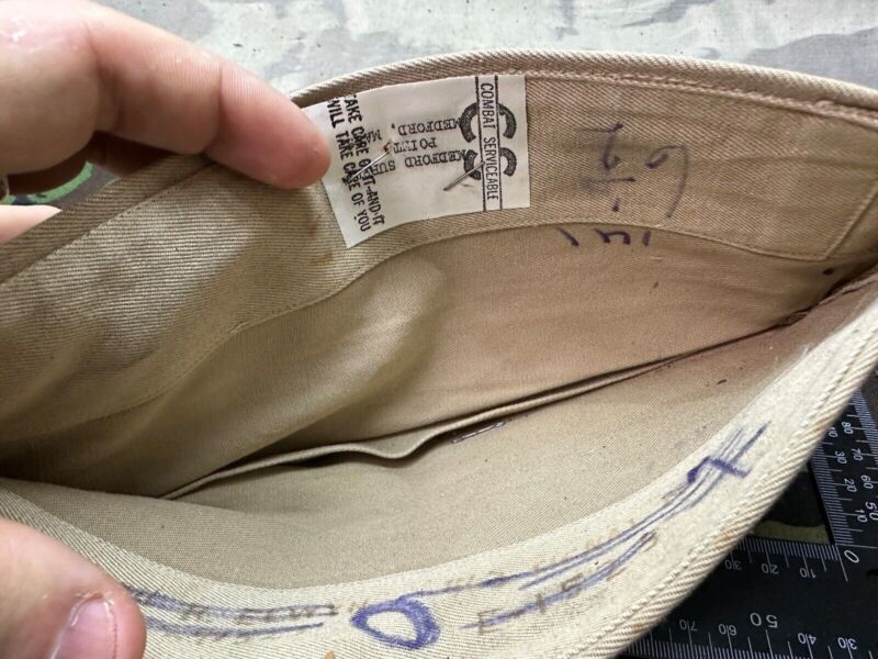 Original WW2 US Army Garrison Side Cap Hat - Old Stock - Combat Servicable - The Militaria Shop