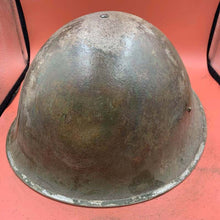 Charger l'image dans la galerie, Original British / Canadian Army WW2 Soldiers Military Combat Mk3 Turtle Helmet - The Militaria Shop