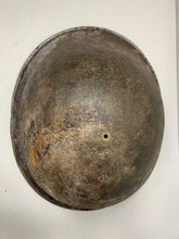 Load image into Gallery viewer, Mk3 Canadian / British Army Original WW2 Turtle Helmet High Rivet - The Militaria Shop