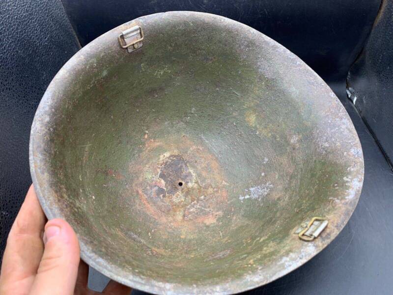 Original WW2 Onwards (1945-1952) British Army Mk4 Turtle Helmet - The Militaria Shop