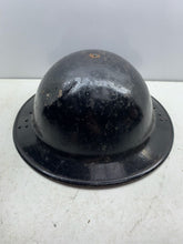 Load image into Gallery viewer, Original WW2 British Army / Civil Defence Black Mk2 Helmet - The Militaria Shop