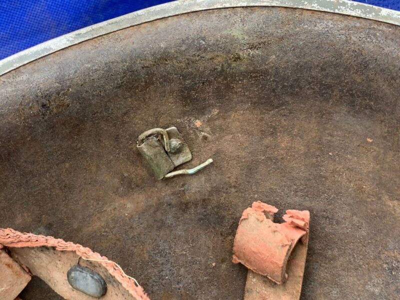 WW2 Canadian Army Mk3 Turtle Helmet - Original WW2 Helmet Shell - High Rivet - The Militaria Shop