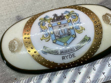Load image into Gallery viewer, Original Victorian Crested China Ware Ornament / Lid - RYDE - Isle of Wight - The Militaria Shop