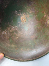 Load image into Gallery viewer, Mk3 Canadian / British Army Original WW2 Turtle Helmet High Rivet - The Militaria Shop