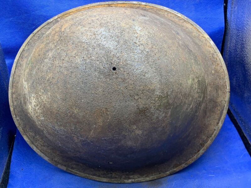 WW2 Canadian Army Mk3 Turtle Helmet - Original WW2 Helmet Shell - High Rivet - The Militaria Shop