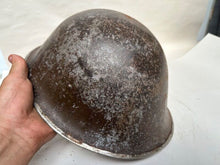 Load image into Gallery viewer, Mk3 Canadian / British Army Original WW2 Turtle Helmet High Rivet - The Militaria Shop