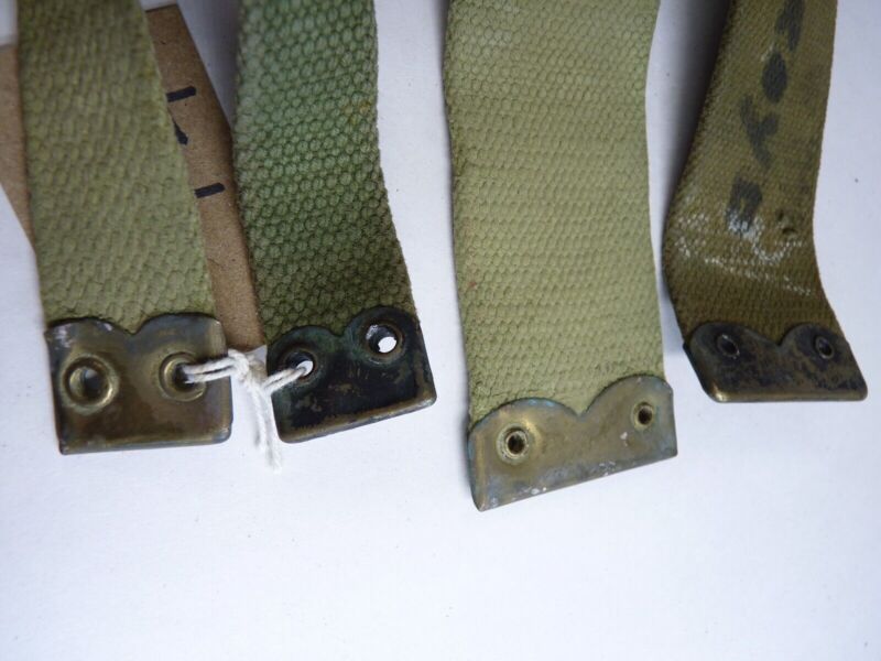 Original WW2 Pattern British Army L Straps Pair - 37 Pattern Webbing Haversack - The Militaria Shop