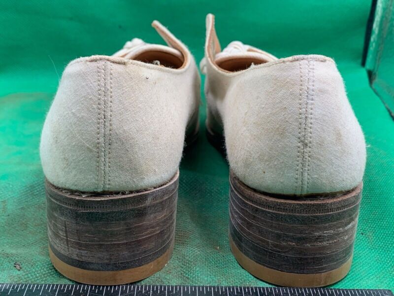 Original WW2 British Army Women's White Summer Shoes - ATS WAAF - Size 230s - The Militaria Shop