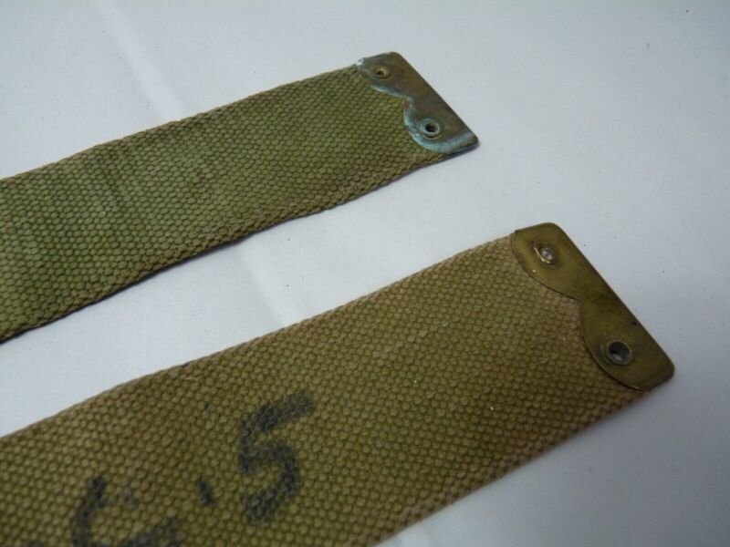 Original WW2 Pattern British Army L Straps Pair - 37 Pattern Webbing Haversack - The Militaria Shop