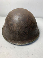 Load image into Gallery viewer, Mk3 Canadian / British Army Original WW2 Turtle Helmet High Rivet - The Militaria Shop