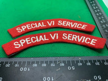 Lade das Bild in den Galerie-Viewer, British Army Special VI Service Shoulder Title Pair - The Militaria Shop
