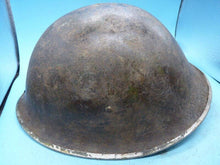 Charger l'image dans la galerie, Original WW2 British / Canadian Army Mk3 High Rivet Turtle Army Combat Helmet - The Militaria Shop