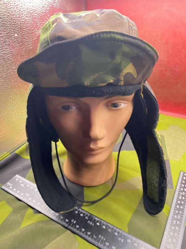 Original British Army DPM Camouflage Winter Cold Weather Cap with Ear Flaps - The Militaria Shop