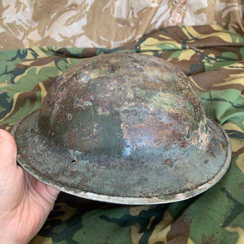 Original WW2 British Style South African Mk2 Army Combat Helmet - The Militaria Shop