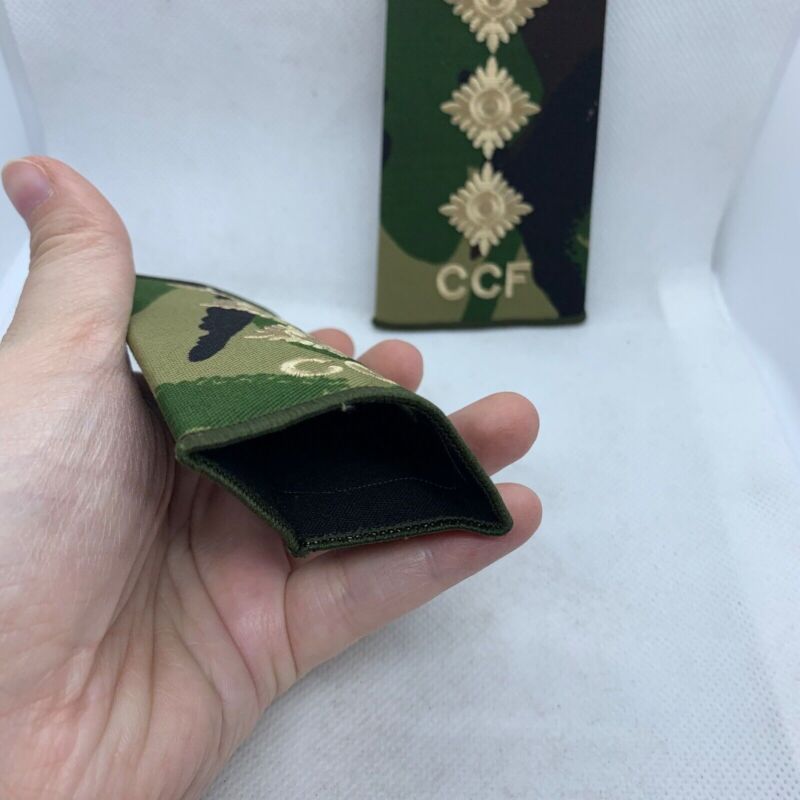 CCF DPM Camo Rank Slides / Epaulette Pair Genuine British Army - NEW - The Militaria Shop