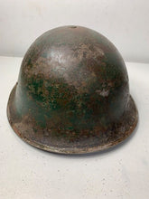Load image into Gallery viewer, Mk3 Canadian / British Army Original WW2 Turtle Helmet High Rivet - The Militaria Shop