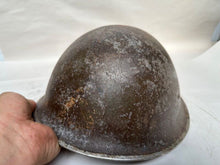 Load image into Gallery viewer, Mk3 Canadian / British Army Original WW2 Turtle Helmet High Rivet - The Militaria Shop