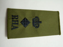 Load image into Gallery viewer, RHA Horse Artillery OD Rank Slides / Epaulette Pair Genuine British Army - NEW - The Militaria Shop