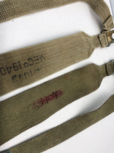 Load image into Gallery viewer, Original WW2 British Army 37 Pattern L Straps Pair - Wartime Dated - The Militaria Shop