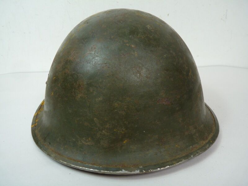 Original Mk3 Canadian / British Army WW2 Turtle Helmet High Rivet - The Militaria Shop
