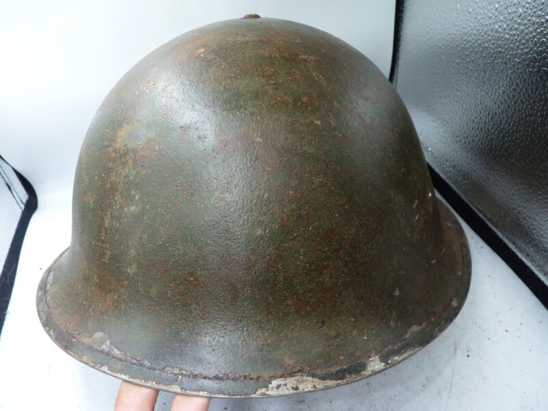 Mk3 Canadian / British Army Original WW2 Turtle Helmet High Rivet - The Militaria Shop