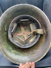 Load image into Gallery viewer, Original WW2 Canadian / British Army Mk3 High Rivet Turtle Helmet - The Militaria Shop