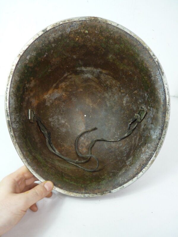 Original Mk3 Canadian / British Army WW2 Turtle Helmet High Rivet - The Militaria Shop