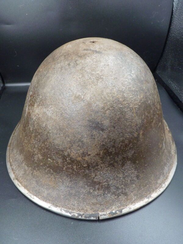 Mk3 Canadian / British Army Original WW2 Turtle Helmet High Rivet - The Militaria Shop