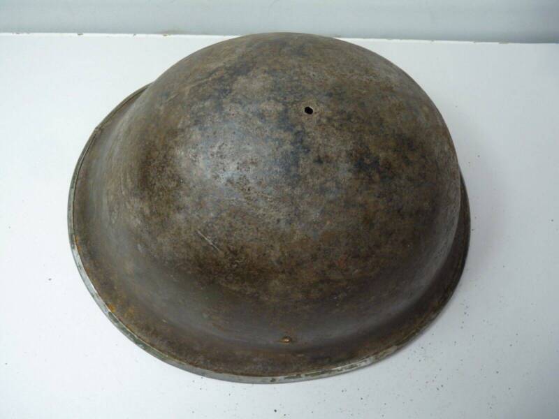 Original WW2 British / Canadian Army Mk3 High Rivet Turtle Army Combat Helmet - The Militaria Shop
