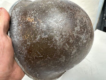 Load image into Gallery viewer, Mk3 Canadian / British Army Original WW2 Turtle Helmet High Rivet - The Militaria Shop