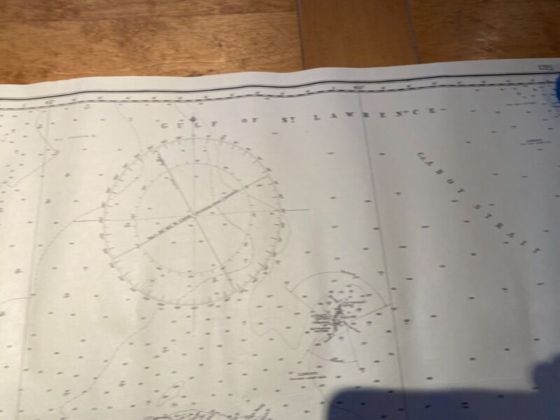 WW2 British 1952 Dated ADMIRALTY EDITION map of THE GULF OF ST. LAWRENCE. - The Militaria Shop