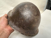 Load image into Gallery viewer, Mk3 Canadian / British Army Original WW2 Turtle Helmet High Rivet - The Militaria Shop