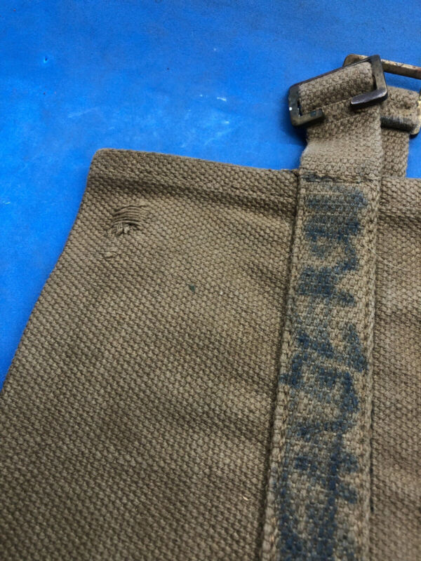 WW2 British Army 37 Pattern Webbing Water Bottle Carrier Harness - 1945 Dated - The Militaria Shop