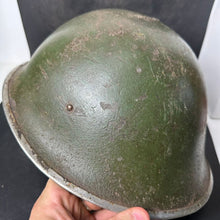 Load image into Gallery viewer, Original WW2 British / Canadian Army Mk3 Combat Helmet & Liner - The Militaria Shop