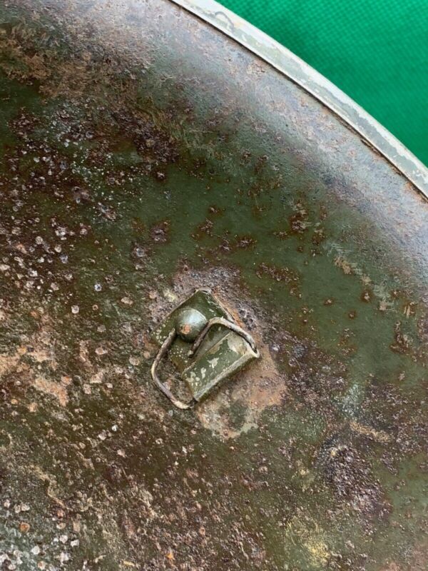 WW2 Canadian Army Mk3 Turtle Helmet - Original WW2 Helmet Shell - High Rivet - The Militaria Shop