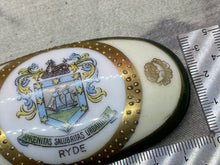 Load image into Gallery viewer, Original Victorian Crested China Ware Ornament / Lid - RYDE - Isle of Wight - The Militaria Shop