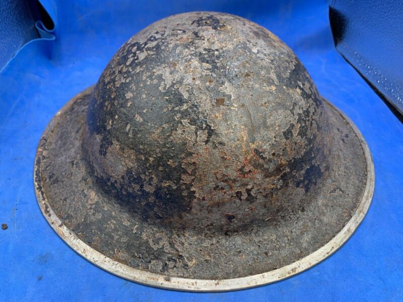 Original WW2 British Army South African Made Combat Helmet Mk2 Brodie - The Militaria Shop