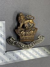 Charger l'image dans la galerie, Original British Army - The Royal Dragoons Victorian Crown Cap Badge - The Militaria Shop