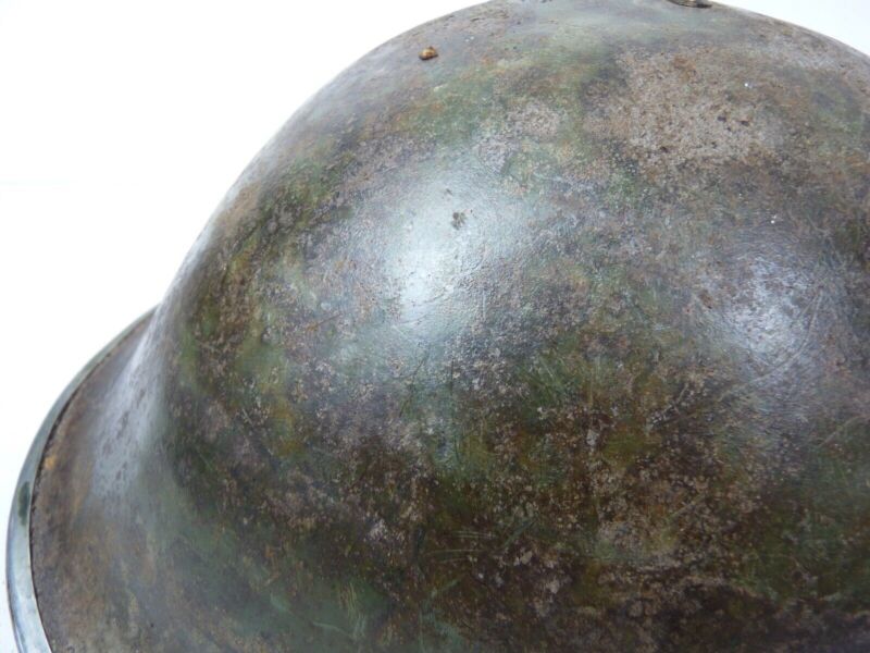 Original Mk3 Canadian / British Army WW2 Turtle Helmet High Rivet - The Militaria Shop