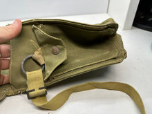 Load image into Gallery viewer, Original WW2 British Army Assault Light Weight Gas Mask Bag 1943 Dated - The Militaria Shop