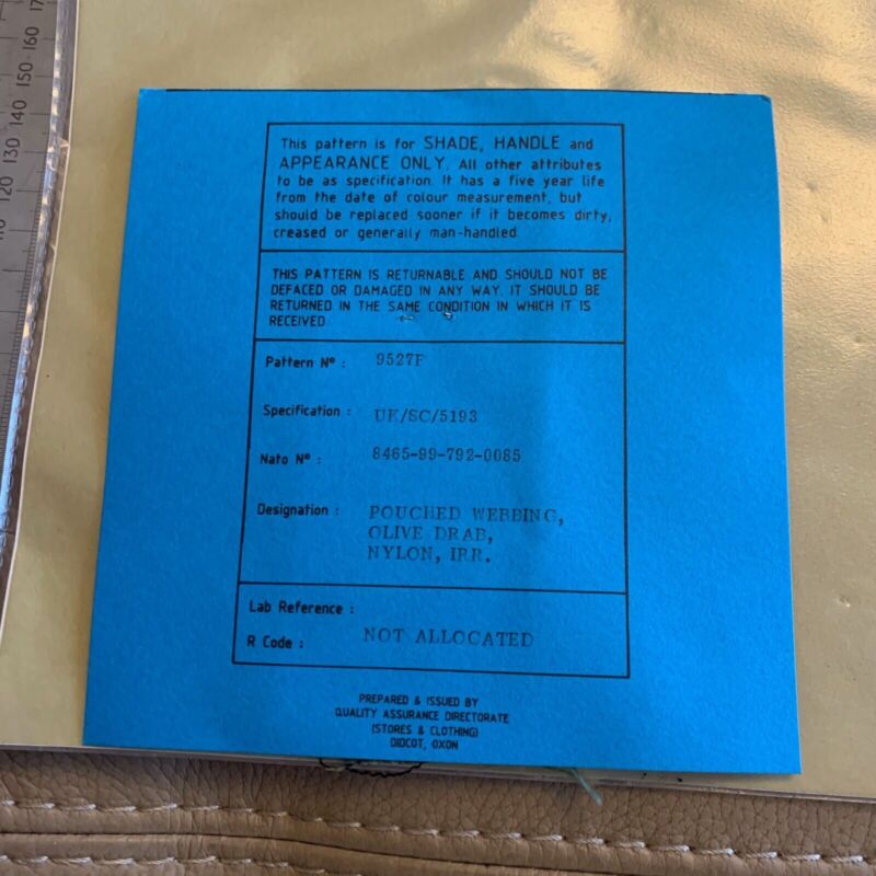 Original British Army Sealed Standard Patter - 9527F Pouched Webbing Olive Drab - The Militaria Shop