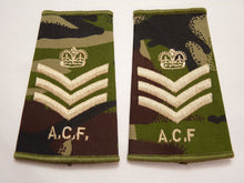 Charger l'image dans la galerie, DPM Rank Slides / Epaulette Single Genuine British Army - ACF Staff Sergeant - The Militaria Shop
