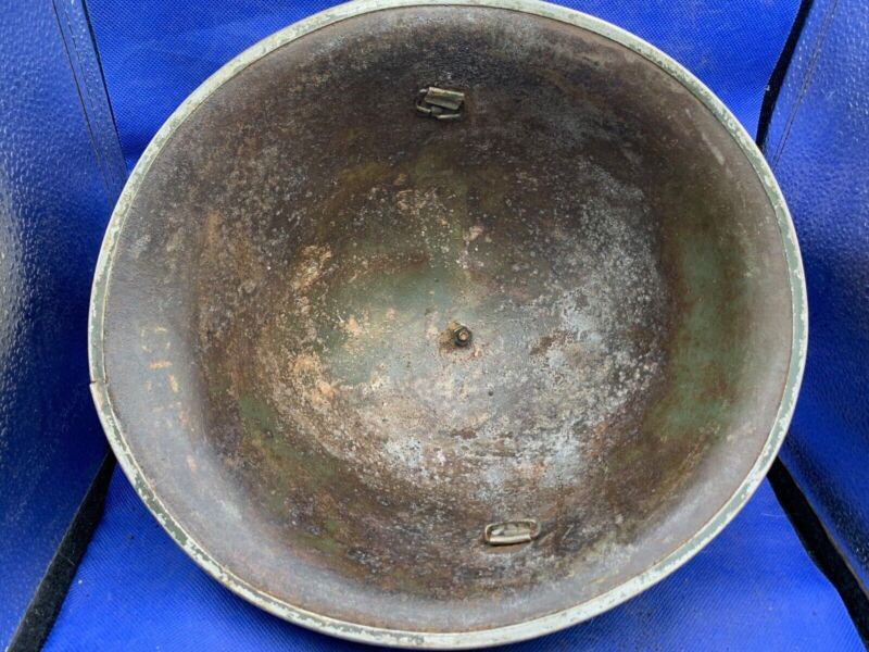 WW2 Canadian Army Mk3 Turtle Helmet - Original WW2 Helmet Shell - High Rivet - The Militaria Shop