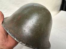 Load image into Gallery viewer, Mk3 Canadian / British Army Original WW2 Turtle Helmet High Rivet - The Militaria Shop