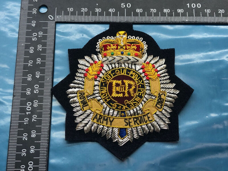 British Army Bullion Embroidered Blazer Badge - Royal Army Service Corps - The Militaria Shop
