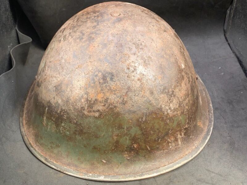 Original WW2 British Army / Canadian Army Mk3 Turtle Combat Helmet - The Militaria Shop