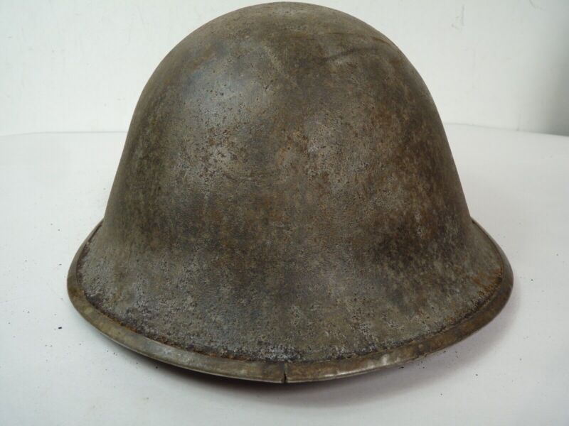 Original Mk3 Canadian / British Army WW2 Turtle Helmet High Rivet - The Militaria Shop
