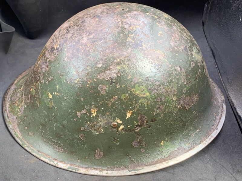 Original WW2 British Army / Canadian Army Mk3 Turtle Combat Helmet - The Militaria Shop