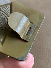 Load image into Gallery viewer, Genuine WW2 USSR Russian Soldiers Army Belt Buckle - Steel Painted Green - #8 - The Militaria Shop