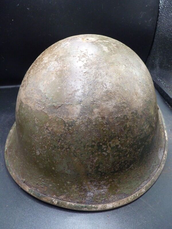 Mk3 Canadian / British Army Original WW2 Turtle Helmet High Rivet - The Militaria Shop